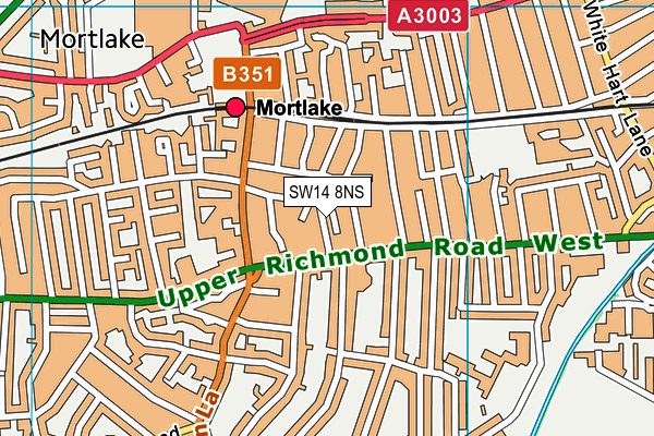 SW14 8NS map - OS VectorMap District (Ordnance Survey) SW14 8NS map - OS VectorMap District (Ordnance Survey)