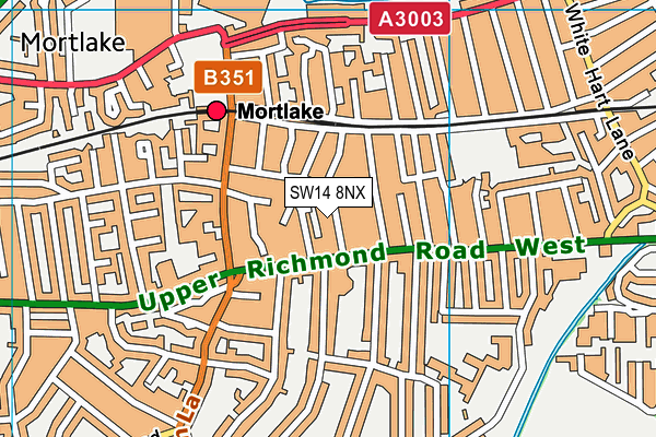SW14 8NX map - OS VectorMap District (Ordnance Survey) SW14 8NX map - OS VectorMap District (Ordnance Survey)