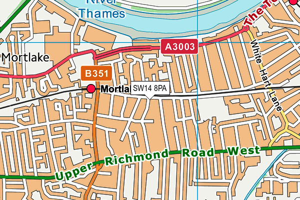 SW14 8PA map - OS VectorMap District (Ordnance Survey) SW14 8PA map - OS VectorMap District (Ordnance Survey)