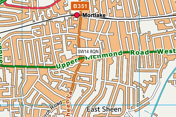 SW14 8QN map - OS VectorMap District (Ordnance Survey) SW14 8QN map - OS VectorMap District (Ordnance Survey)