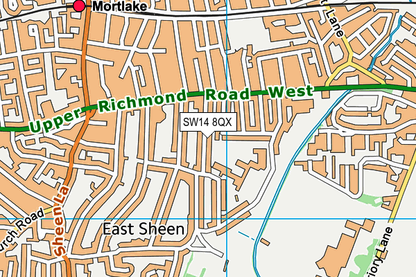 SW14 8QX map - OS VectorMap District (Ordnance Survey) SW14 8QX map - OS VectorMap District (Ordnance Survey)