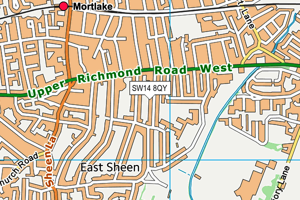 SW14 8QY map - OS VectorMap District (Ordnance Survey) SW14 8QY map - OS VectorMap District (Ordnance Survey)