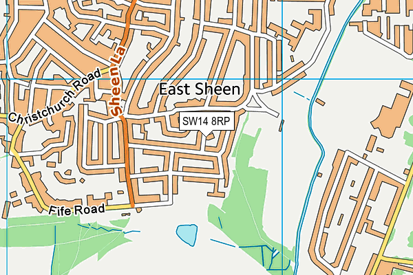 SW14 8RP map - OS VectorMap District (Ordnance Survey) SW14 8RP map - OS VectorMap District (Ordnance Survey)