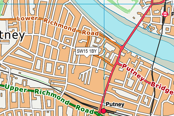 SW15 1BY map - OS VectorMap District (Ordnance Survey) SW15 1BY map - OS VectorMap District (Ordnance Survey)