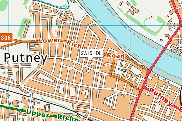 SW15 1DL map - OS VectorMap District (Ordnance Survey) SW15 1DL map - OS VectorMap District (Ordnance Survey)
