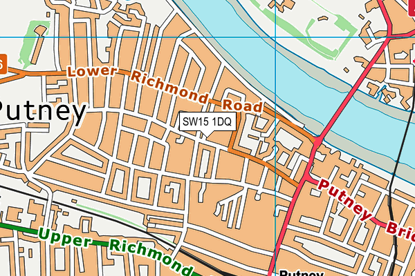 SW15 1DQ map - OS VectorMap District (Ordnance Survey) SW15 1DQ map - OS VectorMap District (Ordnance Survey)