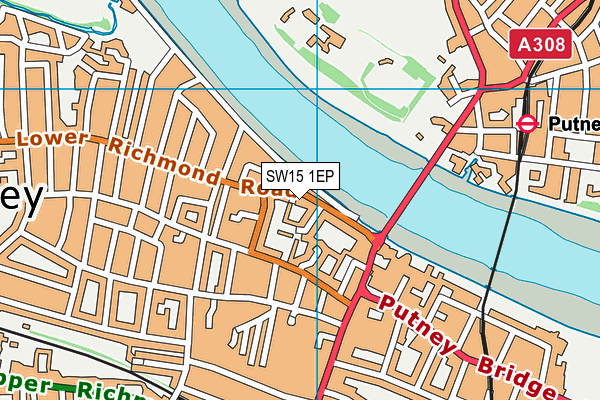 SW15 1EP map - OS VectorMap District (Ordnance Survey) SW15 1EP map - OS VectorMap District (Ordnance Survey)