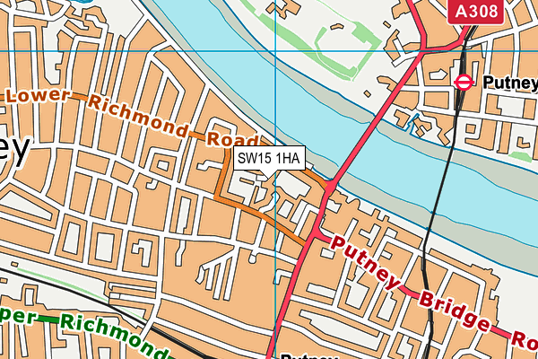 SW15 1HA map - OS VectorMap District (Ordnance Survey) SW15 1HA map - OS VectorMap District (Ordnance Survey)