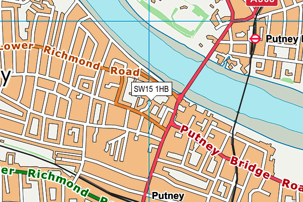 SW15 1HB map - OS VectorMap District (Ordnance Survey) SW15 1HB map - OS VectorMap District (Ordnance Survey)