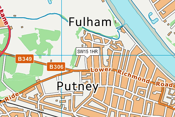 SW15 1HR map - OS VectorMap District (Ordnance Survey) SW15 1HR map - OS VectorMap District (Ordnance Survey)