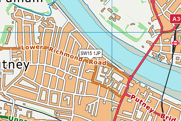 SW15 1JP map - OS VectorMap District (Ordnance Survey) SW15 1JP map - OS VectorMap District (Ordnance Survey)