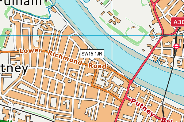 SW15 1JR map - OS VectorMap District (Ordnance Survey) SW15 1JR map - OS VectorMap District (Ordnance Survey)