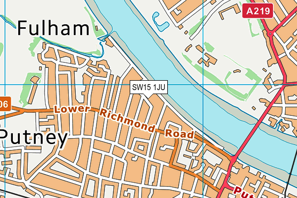 SW15 1JU map - OS VectorMap District (Ordnance Survey) SW15 1JU map - OS VectorMap District (Ordnance Survey)