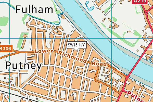 SW15 1JY map - OS VectorMap District (Ordnance Survey) SW15 1JY map - OS VectorMap District (Ordnance Survey)