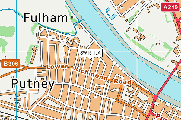 SW15 1LA map - OS VectorMap District (Ordnance Survey) SW15 1LA map - OS VectorMap District (Ordnance Survey)