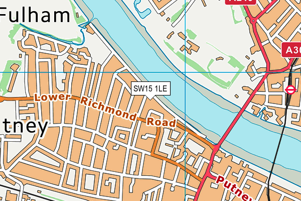 SW15 1LE map - OS VectorMap District (Ordnance Survey) SW15 1LE map - OS VectorMap District (Ordnance Survey)