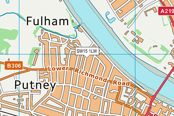 SW15 1LW map - OS VectorMap District (Ordnance Survey) SW15 1LW map - OS VectorMap District (Ordnance Survey)