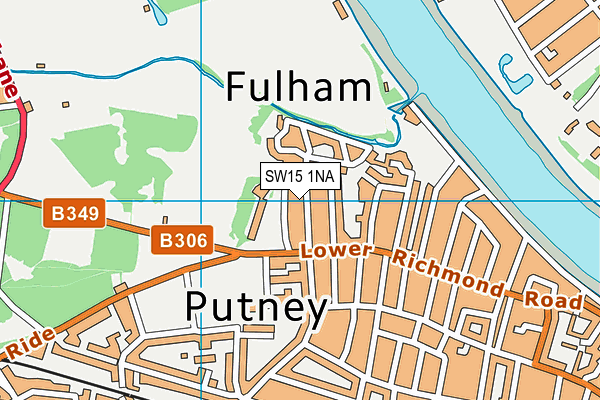 SW15 1NA map - OS VectorMap District (Ordnance Survey) SW15 1NA map - OS VectorMap District (Ordnance Survey)