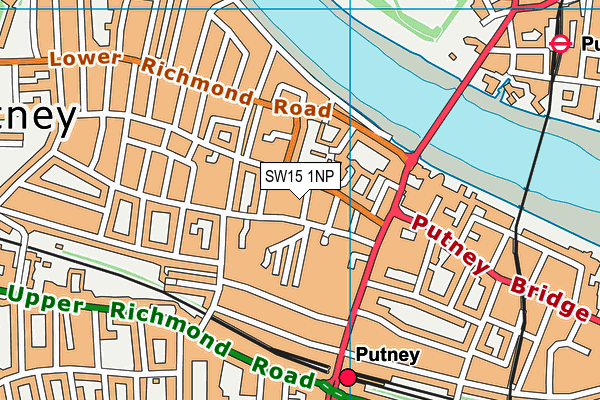 SW15 1NP map - OS VectorMap District (Ordnance Survey) SW15 1NP map - OS VectorMap District (Ordnance Survey)