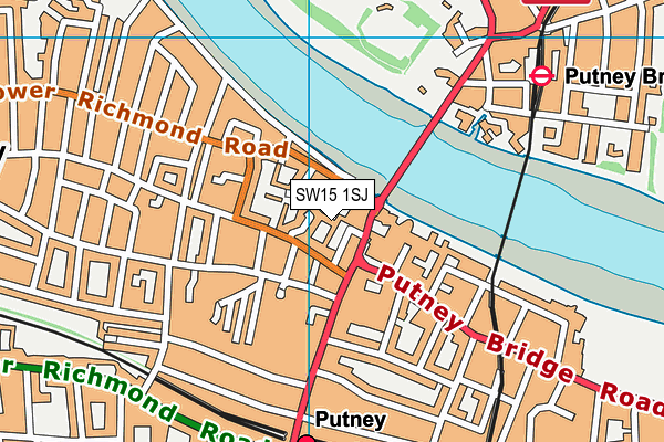 SW15 1SJ map - OS VectorMap District (Ordnance Survey) SW15 1SJ map - OS VectorMap District (Ordnance Survey)