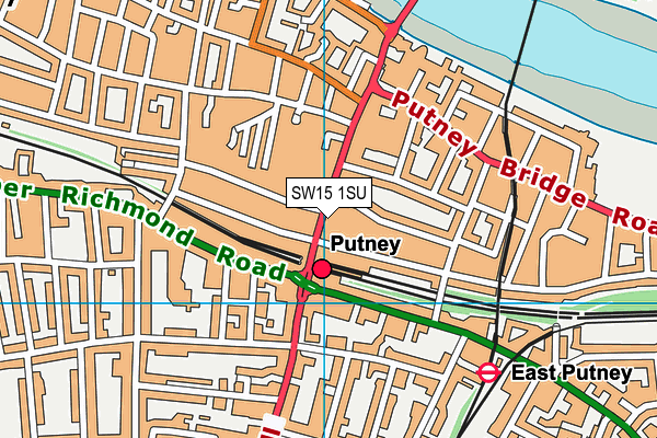 SW15 1SU map - OS VectorMap District (Ordnance Survey) SW15 1SU map - OS VectorMap District (Ordnance Survey)