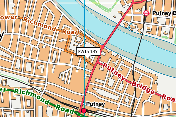 SW15 1SY map - OS VectorMap District (Ordnance Survey) SW15 1SY map - OS VectorMap District (Ordnance Survey)
