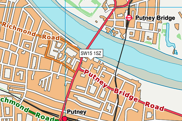 SW15 1SZ map - OS VectorMap District (Ordnance Survey) SW15 1SZ map - OS VectorMap District (Ordnance Survey)