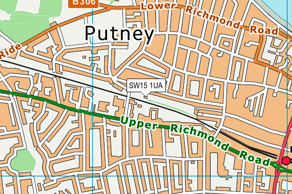 SW15 1UA map - OS VectorMap District (Ordnance Survey) SW15 1UA map - OS VectorMap District (Ordnance Survey)