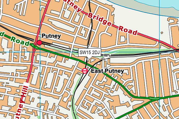 SW15 2DJ map - OS VectorMap District (Ordnance Survey) SW15 2DJ map - OS VectorMap District (Ordnance Survey)