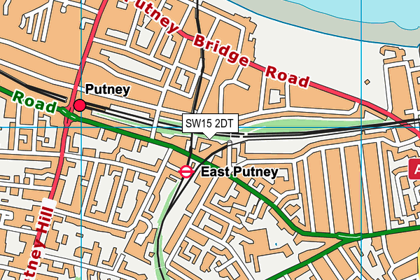 SW15 2DT map - OS VectorMap District (Ordnance Survey) SW15 2DT map - OS VectorMap District (Ordnance Survey)