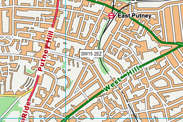 SW15 2EZ map - OS VectorMap District (Ordnance Survey) SW15 2EZ map - OS VectorMap District (Ordnance Survey)