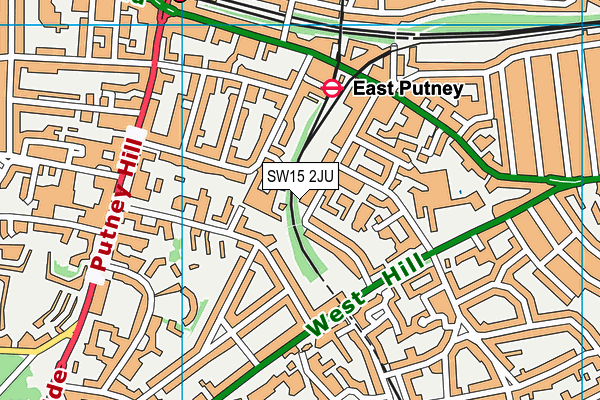 SW15 2JU map - OS VectorMap District (Ordnance Survey) SW15 2JU map - OS VectorMap District (Ordnance Survey)