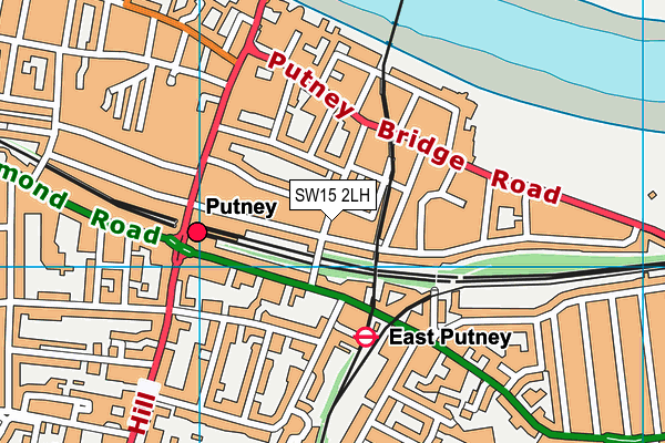 SW15 2LH map - OS VectorMap District (Ordnance Survey) SW15 2LH map - OS VectorMap District (Ordnance Survey)