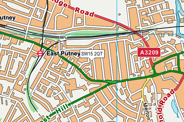 SW15 2QT map - OS VectorMap District (Ordnance Survey) SW15 2QT map - OS VectorMap District (Ordnance Survey)