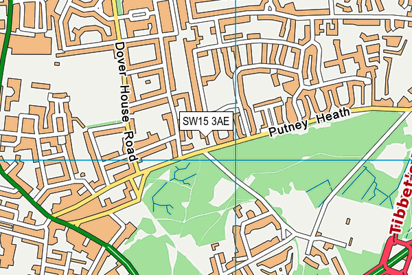 SW15 3AE map - OS VectorMap District (Ordnance Survey) SW15 3AE map - OS VectorMap District (Ordnance Survey)