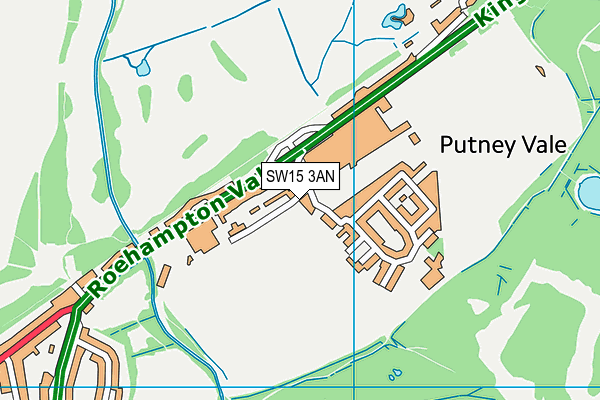 SW15 3AN map - OS VectorMap District (Ordnance Survey) SW15 3AN map - OS VectorMap District (Ordnance Survey)