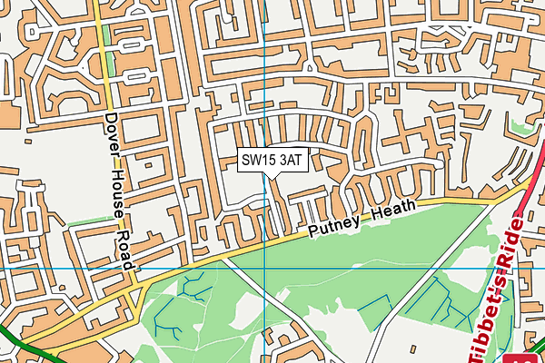 SW15 3AT map - OS VectorMap District (Ordnance Survey) SW15 3AT map - OS VectorMap District (Ordnance Survey)