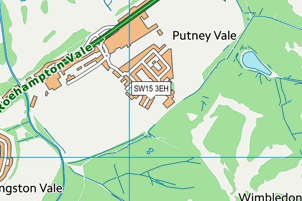 SW15 3EH map - OS VectorMap District (Ordnance Survey) SW15 3EH map - OS VectorMap District (Ordnance Survey)