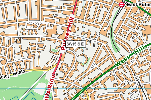 SW15 3HD map - OS VectorMap District (Ordnance Survey) SW15 3HD map - OS VectorMap District (Ordnance Survey)