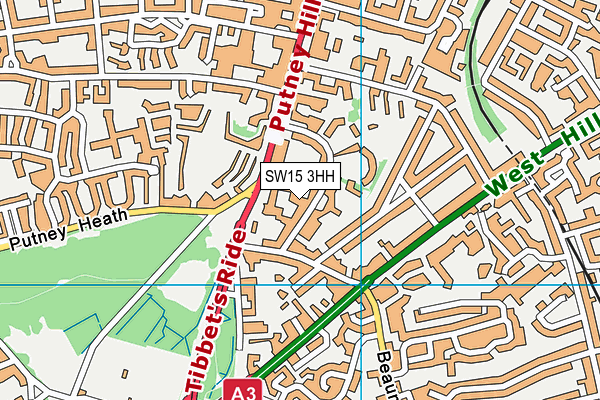 SW15 3HH map - OS VectorMap District (Ordnance Survey) SW15 3HH map - OS VectorMap District (Ordnance Survey)