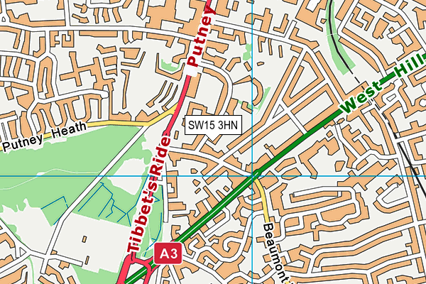 SW15 3HN map - OS VectorMap District (Ordnance Survey) SW15 3HN map - OS VectorMap District (Ordnance Survey)