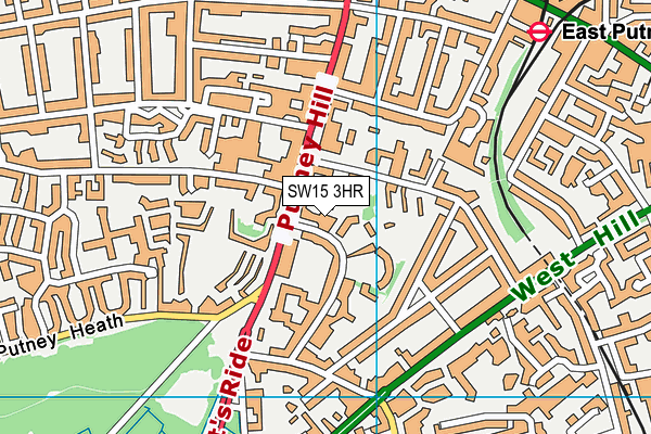 SW15 3HR map - OS VectorMap District (Ordnance Survey) SW15 3HR map - OS VectorMap District (Ordnance Survey)