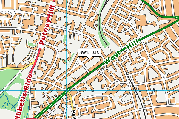 SW15 3JX map - OS VectorMap District (Ordnance Survey) SW15 3JX map - OS VectorMap District (Ordnance Survey)