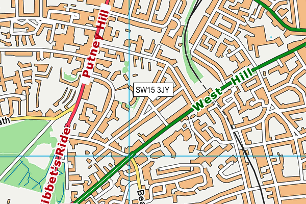 SW15 3JY map - OS VectorMap District (Ordnance Survey) SW15 3JY map - OS VectorMap District (Ordnance Survey)