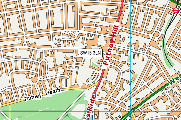 SW15 3LN map - OS VectorMap District (Ordnance Survey) SW15 3LN map - OS VectorMap District (Ordnance Survey)