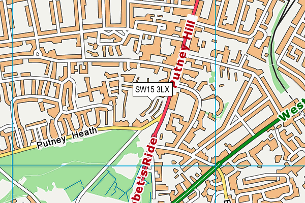 SW15 3LX map - OS VectorMap District (Ordnance Survey) SW15 3LX map - OS VectorMap District (Ordnance Survey)