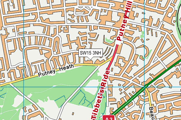 SW15 3NH map - OS VectorMap District (Ordnance Survey) SW15 3NH map - OS VectorMap District (Ordnance Survey)