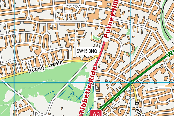 SW15 3NQ map - OS VectorMap District (Ordnance Survey) SW15 3NQ map - OS VectorMap District (Ordnance Survey)