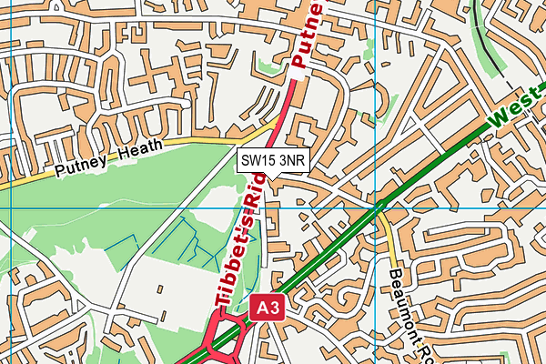 SW15 3NR map - OS VectorMap District (Ordnance Survey) SW15 3NR map - OS VectorMap District (Ordnance Survey)