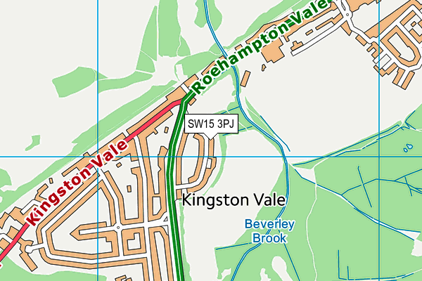 SW15 3PJ map - OS VectorMap District (Ordnance Survey) SW15 3PJ map - OS VectorMap District (Ordnance Survey)